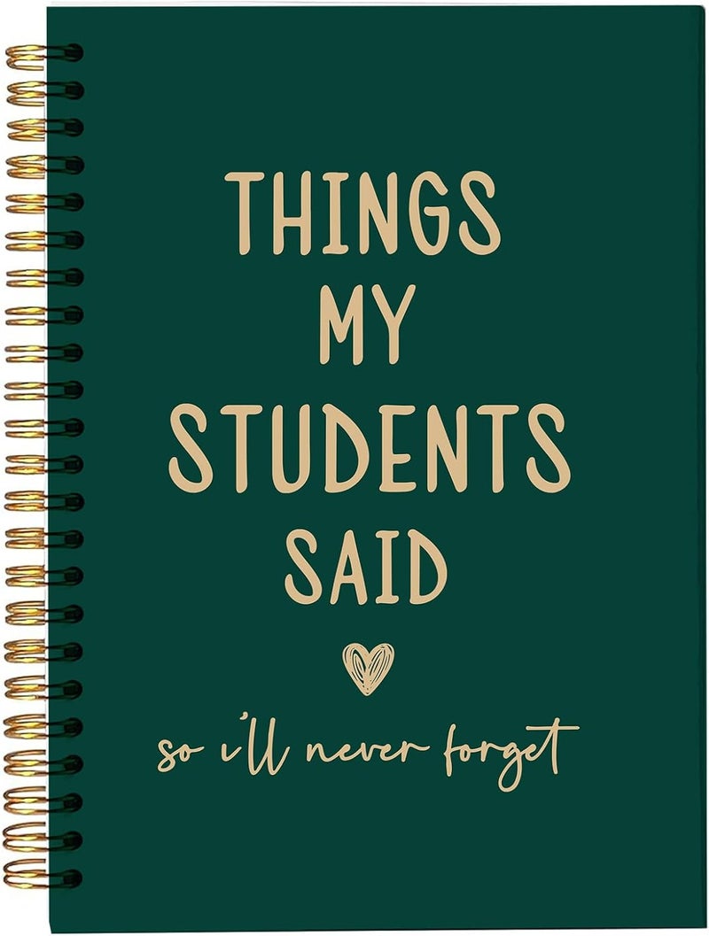 bitCNY Teacher Gift Spiral Notebook Forest Green, Thank You Gift for Teacher, Teacher Appreciation Gifts, Keepsake Journal, Teacher Notebooks for School Supplies, Home & Office, Spiral Bound 5.5x8.5 - Image 1